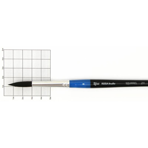 Squirrel brush round "ROSA Studio" /211/ No. 8, k. r. (1/12)