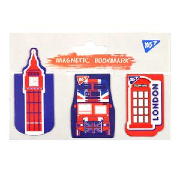 Bookmark-magnet "Yes" /707004/ "London" 3 pcs, die-cut (1/10/500)