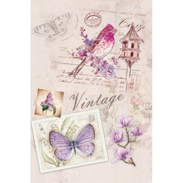 Notebook A6/40 sheets "Backpack" /ZK-17/ "VINTAGE" # spiral on top, cover card. mix (1/25)