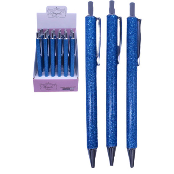 Automatic ballpoint pen. /8172-3/ "Shiny turquoise" metal. 0.7mm, blue (24)