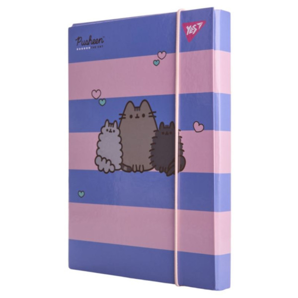 Folder for notebooks cardboard on rubber B5 "Yes" /500245/ "Pusheen" (1/12)