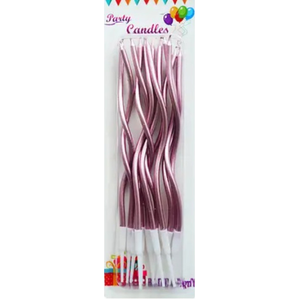 Set of candles for the cake "Pelican" /868259/ "Cocktail 12cm", rose gold 12pcs/pack (1/24)