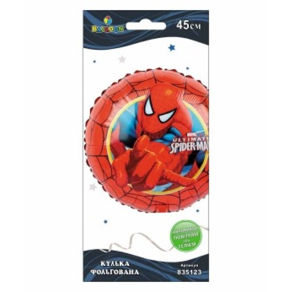 Кулька фольгована "Pelican" /835123/ Marvel.Spiderman, 45см (індивідуальна упак.) (1/5)
