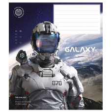 Тетрадь уч. "Школярик" 12л.# /3385K/ "Galaxy life" ВД-лак (мальчик) (30/300)