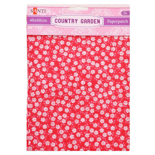 Папір для пакування подарунків та декупажу "Santi" /952507/ Country garden, 2 арк. 40*60 см (1/50/200)