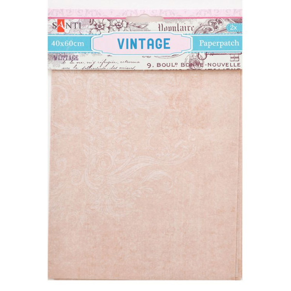 Paper for wrapping gifts and decoupage "Santi" /952475/ Vintage, 2 sheets. 40*60 cm (1/50/200)