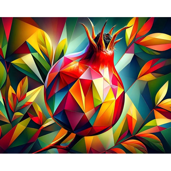 Diamond mosaic "Go to art" /187081/ "Enchanting garnet" 30*40 cm on a stretcher