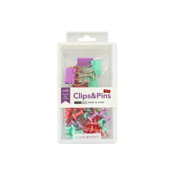 Stationery set "WB" /2067/ binder 19mm-6pcs, buttons-nails - 35pcs (1/24)