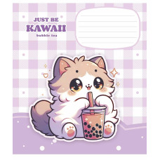 Тетрадь уч. "Школярик" 12л.# /3480K/ "Just be kawaii" глитер (девочка) (30/300)