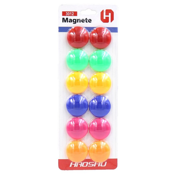 Magnets "JO" /3012/ "Simple" 3 cm, 12 pcs., blister (1/400)