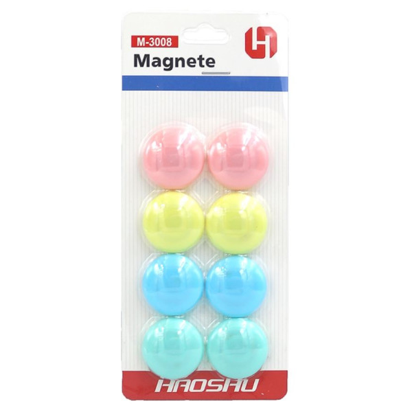 Magnets "JO" /DSCN0786/ "Simple" 3 cm, 8 pcs., blister (1/400)
