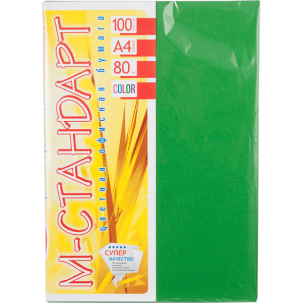 Папір кольоровий "М-Стандарт" A4 темний (80г) dark green /47А/ (100арк)