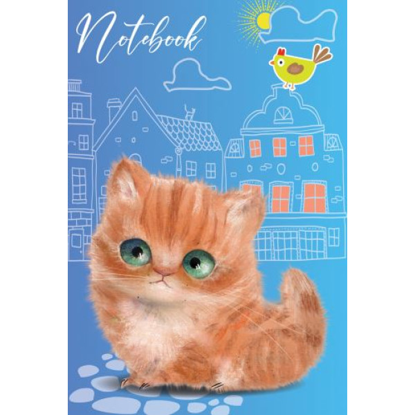 Notebook A6/176 sheets. "Rucksack" /TP-10/ "CUTE CATS", tv. lam.coating, # 60g/m2, mix (1/10)