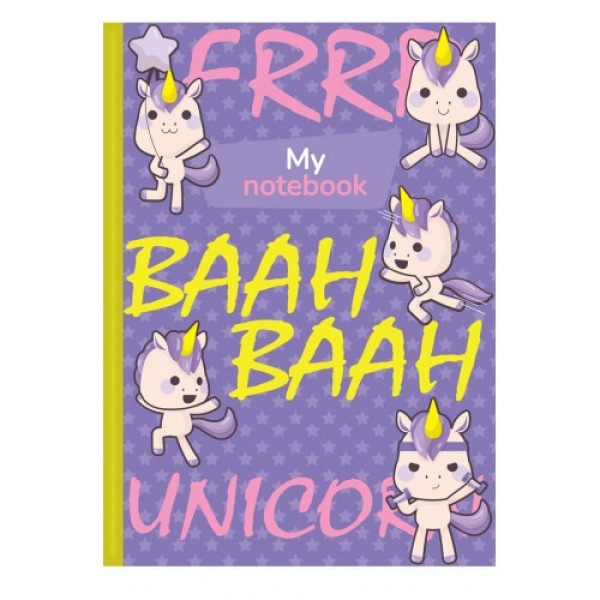 Notebook A6/176 sheets. "Rucksack" /TP-10/ "FUNNY PETS", tv. lam.coating, # 60g/m2, mix (1/10)