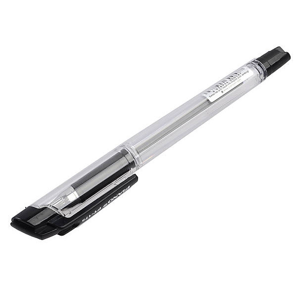 Oil pen "PIANO" /РТ-175_bk/ "4км" 0.7mm, black, grip (12/144)