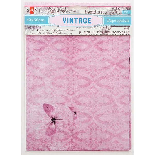 Paper for wrapping gifts and decoupage "Santi" /952477/ Vintage, 2 sheets. 40*60 cm (1/50/200)