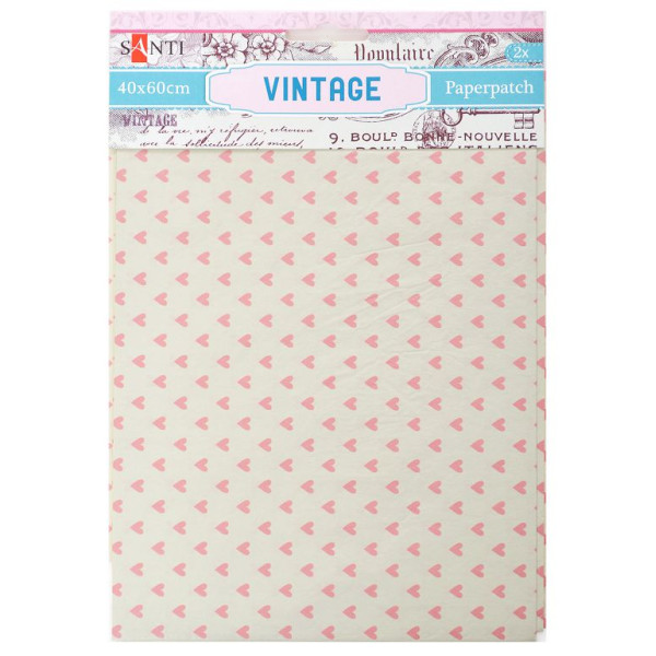 Paper for wrapping gifts and decoupage "Santi" /952481/ Vintage, 2 sheets. 40*60 cm (1/50/200)
