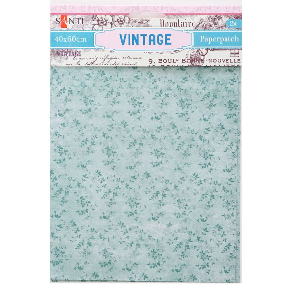 Paper for wrapping gifts and decoupage "Santi" /952483/ Vintage, 2 sheets. 40*60 cm (1/50/200)