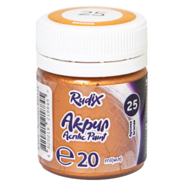 ACRYLIC for decoration "RUDIX" /850125/ Bronze, 20 ml (1/12/48)
