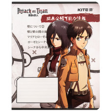 Тетрадь уч. "Kite" 12л.# /AT24-232/ софт тач + УФ лак, Attack on Titan Season 1-3 (25/600)
