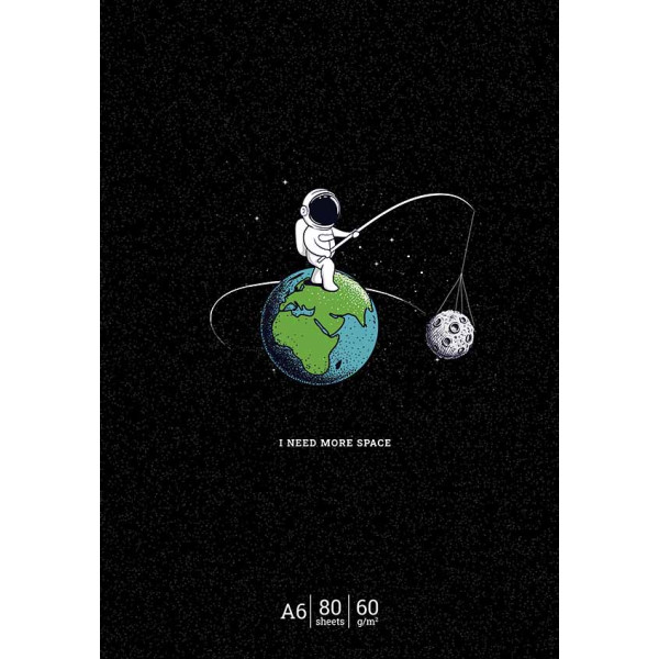 Notebook "Student" /A6-GB-080-830K/ # white block, cardboard, glue, 60g/m2 (8/160