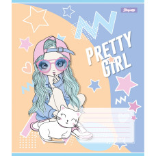 Тетрадь уч. "1В" 12л.# /767189/ "Pretty girl" (25/500)