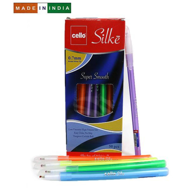 CELLO "SILKE" ballpoint/oil pen 0.7mm, BLUE, box size (50/1000)