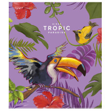 Тетрадь уч. "Школярик" 60л.== №3044L "Tropic paradise" УФ (дев) (10/80)