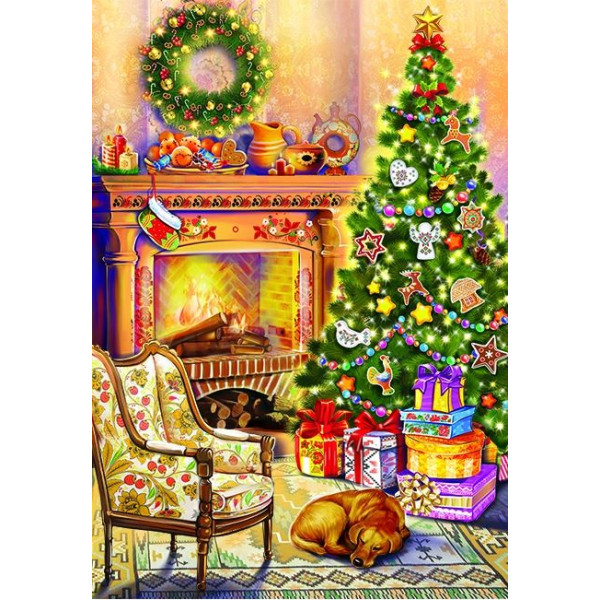 Diamond mosaic "Go to art" /189601/ "Holiday evening" 20*30 cm on a stretcher