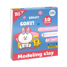 Пластилин 10 цв. 200г "Yes" /540664/ "Line Friends" (1/14)