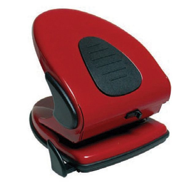 Hole punch 45 sheets. "SCHOLZ" /4315/ 8cm, Red metal (1/24)