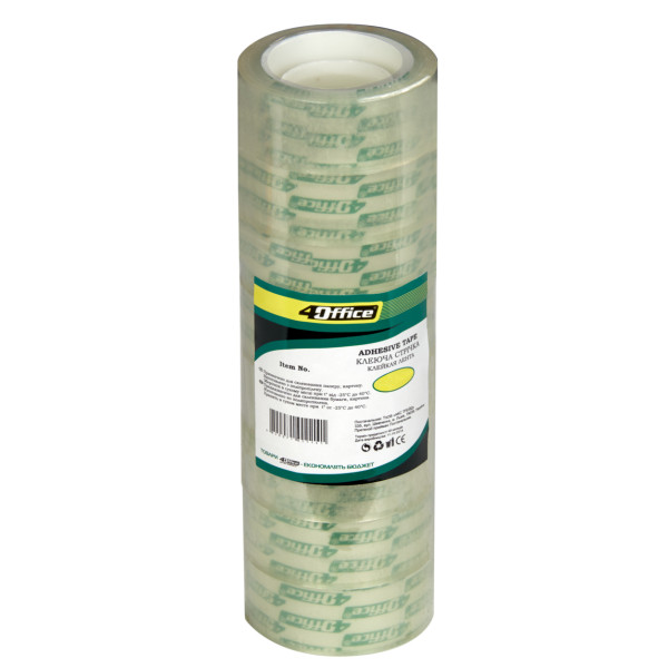 Office tape 18*30 m. "4OFFICE" /4-377/ transparent (8/480)