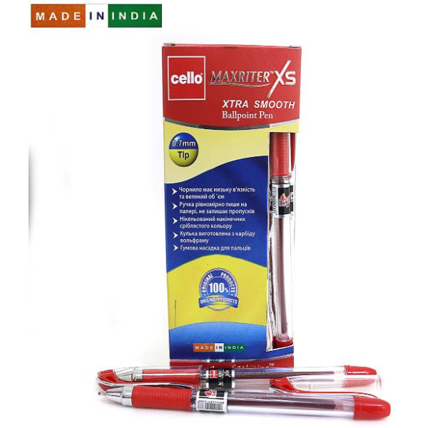 Ballpoint/oil pen CELLO "Maxriter XS" 0.7mm, RED (12/120/1200)