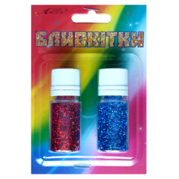 Glitter n-r-27 "Atlas" /A-997/AS-2227/ blue goal + red goal, 7 g/2 pcs. (1/12)