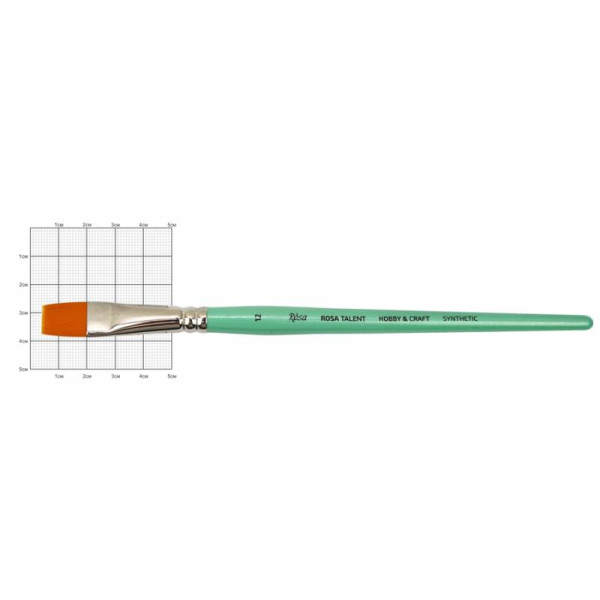 Flat synthetic brush for decoration "ROSA TALENT" HOBBY & CRAFT, 12, k.r. (1/12)