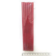 Клей для термопістолета з глітером "JO" /0252-RD/ ЧЕРВОНИЙ, d=0,7см, L=18см, 6шт., (1/480)