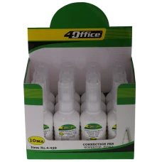 Коректор-ручка мет. 2в1 "4OFFICE" /4-429/ 10 мл. (12/120)