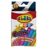 Крейда кольорова 12 шт. кругла "CLASS" /7607/ 10*82мм (24/288)