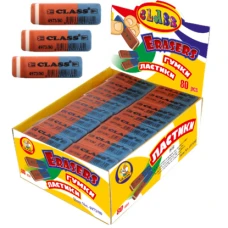 Гумка "CLASS" /4973/80/ синьо-червона (80)