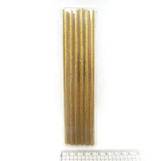 Клей для термопістолета з глітером "JO"/0252-G/ ЗОЛОТИЙ, d=0,7см, L=18см, 6шт., (1/480)