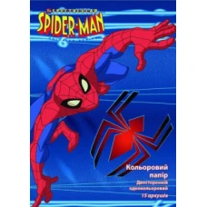 Папір кольоровий А4/15 "Kite" /SM13-250K/ двосторонній Marvel.Spiderman (15арк/15кол)