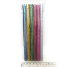 Клей для термопістолета з глітером "JO" /0250-MIX/ 6 кол., d=1,1см, L=18см, 6 шт. (1/280)