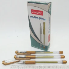 STOCK Ручка гелева "Goldex" "Glow Gel Metalic" 894, 1мм, ЗОЛОТО, з грипом (12/120)
