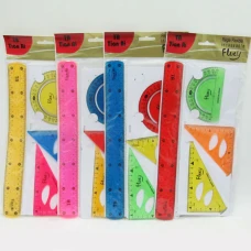 Набір лінійок сил. гнучкі "JO" "Flex" 3487 2 кут.+транс.+лін.15см 4пред.mix  (1/12)