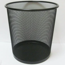 Кошик для паперу круглий /2089-BK/BJ-5002/ 27x24см, мет., чорний (1/24)