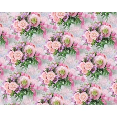 Бумага упаковочная мелованная "Unison" /PVM10-212/ "fragrant flowers" 0,7*1м, 10л.