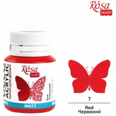 АКРИЛ для декору "ROSA TALENT" /07/ Червоний, матовий, 20мл (1/140)
