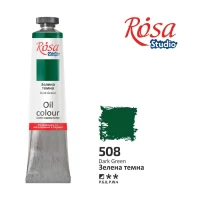 Краска масляная, Зеленая темная, /508/ 45мл, ROSA Studio (1/4)