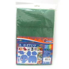 Фетр "JO" "HARD" /170HQ013/ A4 Зелений-Тем. 170гр, 1,2мм (10арк/уп) (1/120)