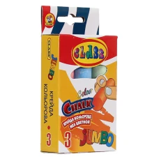 Крейда кольорова 3 шт. JUMBO "CLASS" /7606/ 23*107мм (12/120)